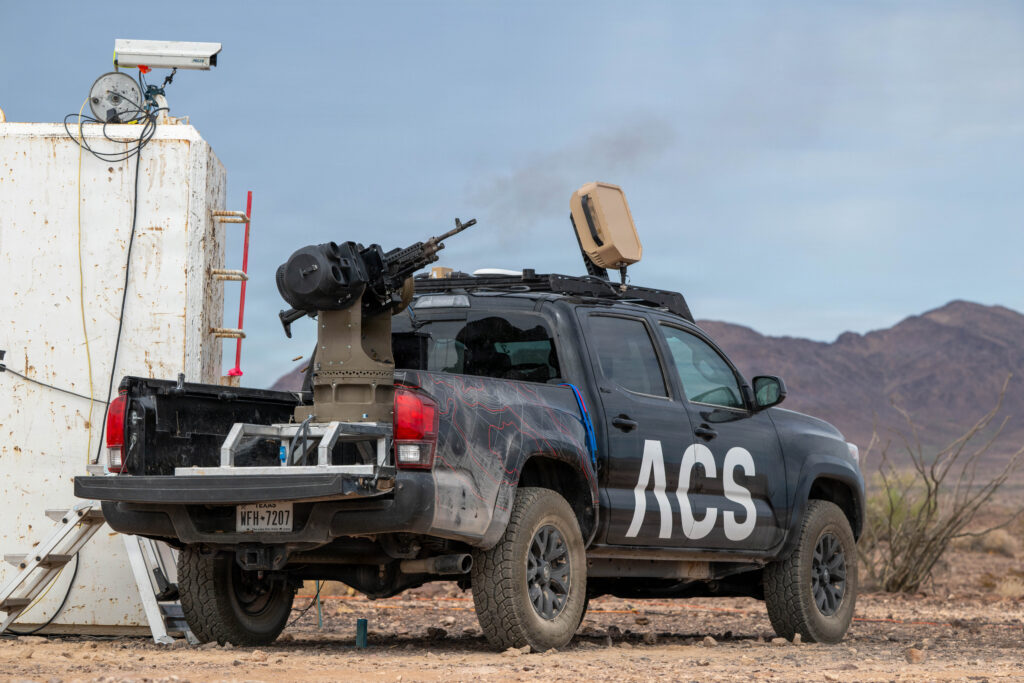 Bullfrog firing at drone targets during Falcon Peak