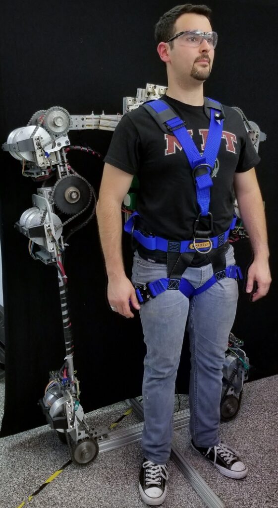 Daniel wearing the Extra Robotic Legs prototype