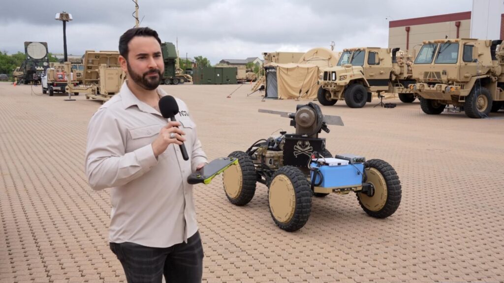Bullfrog on an AZAK ground robot at Operation Jailbreak
